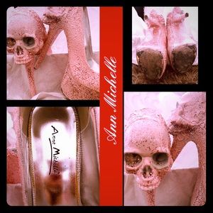 Skull pink  heels